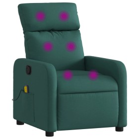 vidaXL Massagesessel Dunkelgrün Stoff
