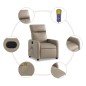 vidaXL Massagesessel Cappuccino-Braun Kunstleder vidaXL Massagesessel Cappuccino-Braun Kunstleder