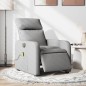 vidaXL Massagesessel Elektrisch Hellgrau Stoff vidaXL Massagesessel Elektrisch Hellgrau Stoff