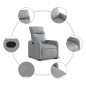 vidaXL Relaxsessel mit Aufstehhilfe Hellgrau Stoff vidaXL Relaxsessel mit Aufstehhilfe Hellgrau Stoff