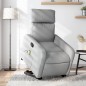 vidaXL Massagesessel mit Aufstehhilfe Hellgrau Stoff vidaXL Massagesessel mit Aufstehhilfe Hellgrau Stoff