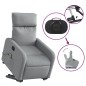 vidaXL Massagesessel mit Aufstehhilfe Hellgrau Stoff vidaXL Massagesessel mit Aufstehhilfe Hellgrau Stoff