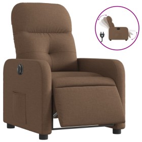 vidaXL Relaxsessel Elektrisch Braun Stoff