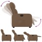 vidaXL Relaxsessel Elektrisch Braun Stoff vidaXL Relaxsessel Elektrisch Braun Stoff