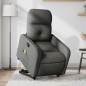 vidaXL Massagesessel mit Aufstehhilfe Dunkelgrau Stoff vidaXL Massagesessel mit Aufstehhilfe Dunkelgrau Stoff