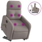 vidaXL Massagesessel mit Aufstehhilfe Taupe Stoff vidaXL Massagesessel mit Aufstehhilfe Taupe Stoff