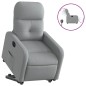 vidaXL Relaxsessel mit Aufstehhilfe Elektrisch Hellgrau Stoff vidaXL Relaxsessel mit Aufstehhilfe Elektrisch Hellgrau Stoff