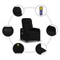 vidaXL Elektrischer Massagesessel mit Aufstehhilfe Schwarz Stoff vidaXL Elektrischer Massagesessel mit Aufstehhilfe Schwarz Stoff