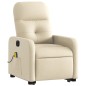 vidaXL Elektrischer Massagesessel mit Aufstehhilfe Creme Stoff vidaXL Elektrischer Massagesessel mit Aufstehhilfe Creme Stoff