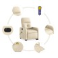 vidaXL Elektrischer Massagesessel mit Aufstehhilfe Creme Stoff vidaXL Elektrischer Massagesessel mit Aufstehhilfe Creme Stoff