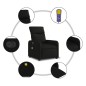 vidaXL Massagesessel Elektrisch Schwarz Stoff vidaXL Massagesessel Elektrisch Schwarz Stoff