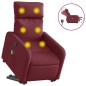vidaXL Elektrischer Massagesessel mit Aufstehhilfe Weinrot Stoff vidaXL Elektrischer Massagesessel mit Aufstehhilfe Weinrot Stoff