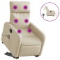 vidaXL Elektrischer Massagesessel mit Aufstehhilfe Creme Stoff vidaXL Elektrischer Massagesessel mit Aufstehhilfe Creme Stoff