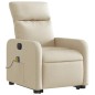 vidaXL Elektrischer Massagesessel mit Aufstehhilfe Creme Stoff vidaXL Elektrischer Massagesessel mit Aufstehhilfe Creme Stoff