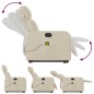 vidaXL Elektrischer Massagesessel mit Aufstehhilfe Creme Stoff vidaXL Elektrischer Massagesessel mit Aufstehhilfe Creme Stoff