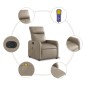 vidaXL Massagesessel Elektrisch Cappuccino-Braun Kunstleder vidaXL Massagesessel Elektrisch Cappuccino-Braun Kunstleder