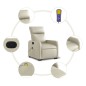 vidaXL Massagesessel mit Aufstehhilfe Creme Kunstleder vidaXL Massagesessel mit Aufstehhilfe Creme Kunstleder