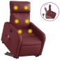 vidaXL Massagesessel mit Aufstehhilfe Weinrot Kunstleder vidaXL Massagesessel mit Aufstehhilfe Weinrot Kunstleder