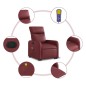 vidaXL Massagesessel mit Aufstehhilfe Weinrot Kunstleder vidaXL Massagesessel mit Aufstehhilfe Weinrot Kunstleder