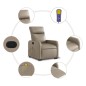 vidaXL Massagesessel mit Aufstehhilfe Cappuccino-Braun Kunstleder vidaXL Massagesessel mit Aufstehhilfe Cappuccino-Braun Kunstleder