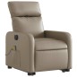 vidaXL Massagesessel mit Aufstehhilfe Elektrisch Cappuccino Kunstleder vidaXL Massagesessel mit Aufstehhilfe Elektrisch Cappuccino Kunstleder