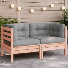 vidaXL Garten-Ecksofa mit Kissen Massivholz Douglasie