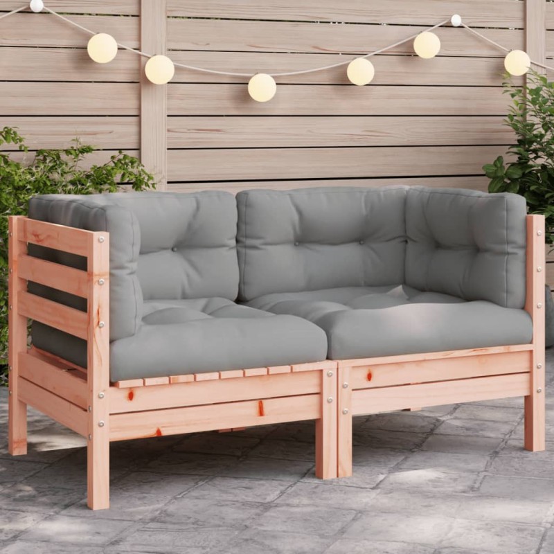 vidaXL Garten-Ecksofa mit Kissen Massivholz Douglasie vidaXL Garten-Ecksofa mit Kissen Massivholz Douglasie