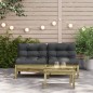 vidaXL Gartensofa ohne Armlehnen mit Kissen 2 Stk. Kiefernholz vidaXL Gartensofa ohne Armlehnen mit Kissen 2 Stk. Kiefernholz