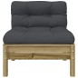 vidaXL Gartensofa ohne Armlehnen mit Kissen 2 Stk. Kiefernholz vidaXL Gartensofa ohne Armlehnen mit Kissen 2 Stk. Kiefernholz