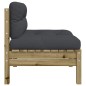 vidaXL Gartensofa ohne Armlehnen mit Kissen 2 Stk. Kiefernholz vidaXL Gartensofa ohne Armlehnen mit Kissen 2 Stk. Kiefernholz