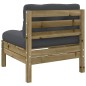 vidaXL Gartensofa ohne Armlehnen mit Kissen 2 Stk. Kiefernholz vidaXL Gartensofa ohne Armlehnen mit Kissen 2 Stk. Kiefernholz