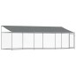 vidaXL Hundezwinger mit Dach und Tür Grau 6x2x2 m Verzinkter Stahl vidaXL Hundezwinger mit Dach und Tür Grau 6x2x2 m Verzinkter Stahl
