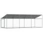 vidaXL Hundezwinger mit Dach und Tür Grau 6x2x2 m Verzinkter Stahl vidaXL Hundezwinger mit Dach und Tür Grau 6x2x2 m Verzinkter Stahl