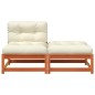 vidaXL Gartensofa ohne Armlehnen mit Kissen und Hocker vidaXL Gartensofa ohne Armlehnen mit Kissen und Hocker