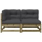 vidaXL Gartensofa mit Kissen 2-Sitzer Kiefernholz Imprägniert vidaXL Gartensofa mit Kissen 2-Sitzer Kiefernholz Imprägniert