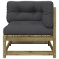 vidaXL Gartensofa mit Kissen 2-Sitzer Kiefernholz Imprägniert vidaXL Gartensofa mit Kissen 2-Sitzer Kiefernholz Imprägniert