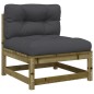 vidaXL Gartensofa mit Kissen 2-Sitzer Kiefernholz Imprägniert vidaXL Gartensofa mit Kissen 2-Sitzer Kiefernholz Imprägniert