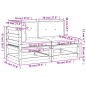 vidaXL Gartensofa mit Kissen 2-Sitzer Kiefernholz Imprägniert vidaXL Gartensofa mit Kissen 2-Sitzer Kiefernholz Imprägniert