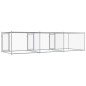 vidaXL Hundezwinger mit Türen Grau 6x2x1,5 m Verzinkter Stahl vidaXL Hundezwinger mit Türen Grau 6x2x1,5 m Verzinkter Stahl