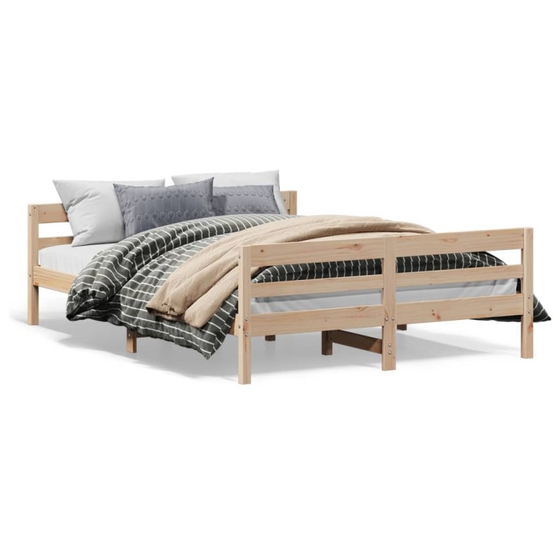 vidaXL Massivholzbett ohne Matratze 140x200 cm Kiefernholz vidaXL Massivholzbett ohne Matratze 140x200 cm Kiefernholz