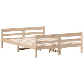 vidaXL Massivholzbett ohne Matratze 140x200 cm Kiefernholz