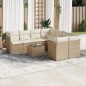 vidaXL 9-tlg. Garten-Sofagarnitur mit Kissen Beige Poly Rattan vidaXL 9-tlg. Garten-Sofagarnitur mit Kissen Beige Poly Rattan