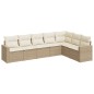 vidaXL 7-tlg. Garten-Sofagarnitur mit Kissen Beige Poly Rattan vidaXL 7-tlg. Garten-Sofagarnitur mit Kissen Beige Poly Rattan