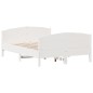 vidaXL Massivholzbett ohne Matratze Weiß 140x190 cm Kiefernholz vidaXL Massivholzbett ohne Matratze Weiß 140x190 cm Kiefernholz