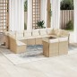 vidaXL 12-tlg. Garten-Sofagarnitur mit Kissen Beige Poly Rattan vidaXL 12-tlg. Garten-Sofagarnitur mit Kissen Beige Poly Rattan