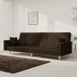 vidaXL Schlafsofa 2-Sitzer mit 2 Kissen Dunkelbraun Stoff vidaXL Schlafsofa 2-Sitzer mit 2 Kissen Dunkelbraun Stoff