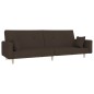 vidaXL Schlafsofa 2-Sitzer mit 2 Kissen Dunkelbraun Stoff vidaXL Schlafsofa 2-Sitzer mit 2 Kissen Dunkelbraun Stoff