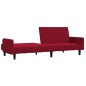 vidaXL Schlafsofa 2-Sitzer Weinrot Samt vidaXL Schlafsofa 2-Sitzer Weinrot Samt