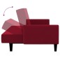 vidaXL Schlafsofa 2-Sitzer Weinrot Samt vidaXL Schlafsofa 2-Sitzer Weinrot Samt