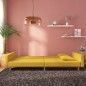 vidaXL Schlafsofa 2-Sitzer mit 2 Kissen Gelb Stoff vidaXL Schlafsofa 2-Sitzer mit 2 Kissen Gelb Stoff